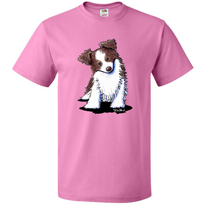 #ad Inktastic Australian Shepherd T Shirt KiniArt Aussie Puppy Red Mens Adult Tees $14.99