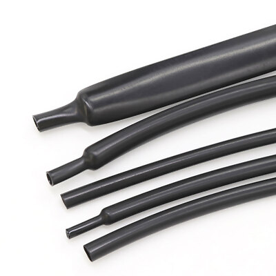 #ad Heat Shrink 2:1 Gloss Black High Fidelity Wire Flexible Soft Heat Shrink Tubing $1.81