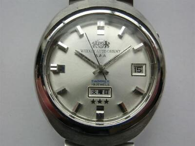 #ad Orient Men#x27;s Watch Weekly Auto Automatic Oval Case Vintage From Japan $199.00