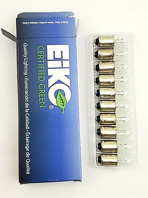 #ad Box of 10 Eiko 44 Miniature Lamps 6.3 Volt 0.25 Amp T3 1 4 Mini Bayonet Base $10.49