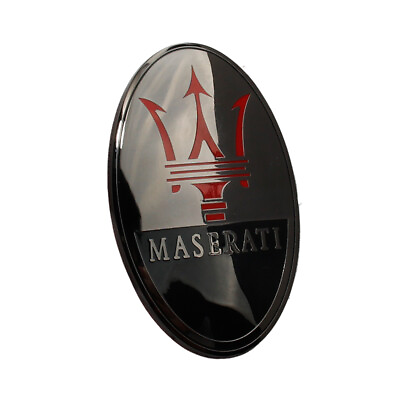 #ad Maserati Granturismo Quatrroporte Ghibli Front Bumper Emblem Badge Black $17.98