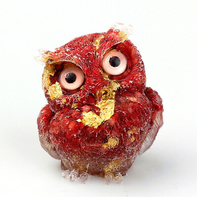 #ad Owl Figurine Natural Quartz Crystal Healing Reiki Gemstone Carving Home Decor $8.99