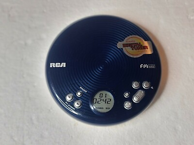 #ad RCA RP2710 Blue Portable CD Player w FM Radio Digital Tuner Tested Works $21.99