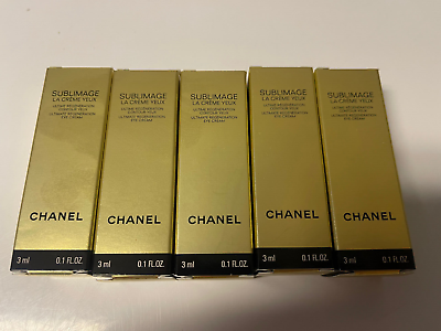 #ad 5x Chanel Sublimage La Creme EYE CREAM 3ml .10oz each sample tubes $39.00