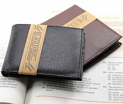 #ad New Mens Slim Thin Bifold Genuine Leather Wallet ID Credit Card Billfold Holder $8.45