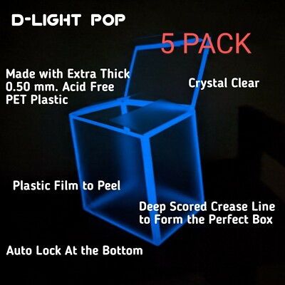 #ad Extra thick Deluxe 4quot; Glow In The Dark Funko Pop Protector Case pack of 5 $13.00