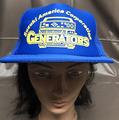 #ad Vintage Suzuki America Corperation Generators Blue Trucker Hat $12.99