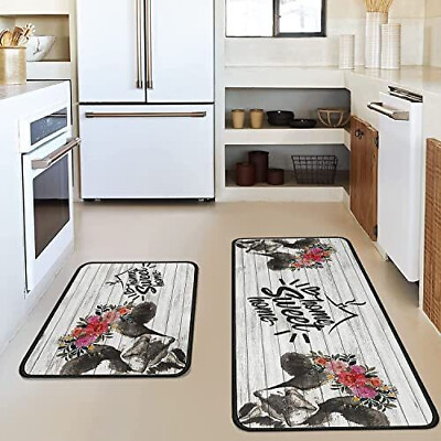 #ad Farmhouse Cow Kitchen Rugs and Mats Set of 2 PiecesHome Sweet Home Kitchen Mat $39.00