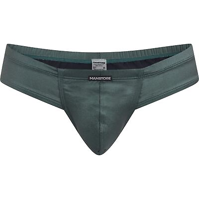 #ad Manstore M2221 Cheeky Brief men underwear slip high leg silk satin shaped pouch GBP 42.00