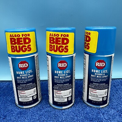 #ad 3x RID Home Lice Bedbug And Mite Spray 5oz Can $29.98