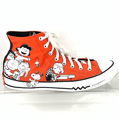 #ad Converse x Peanuts Sneakers Mens 11.5 Chuck Taylor All Star Hi High Red Snoopy $69.98