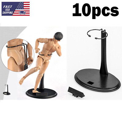 #ad 10pc 1 6 Action Figure Stand Base Holder for Toys Phicen Doll Display C Hook USA $37.89