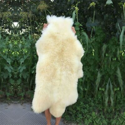 #ad 100% Genuine Sheepskin Fluffy Fur Rug Windward 60x110cm Natural Soft Fashion $28.49