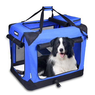 #ad JESPET Soft Pet Crates Kennel 3 Door Soft Sided Folding Travel Pet Carrier $94.72