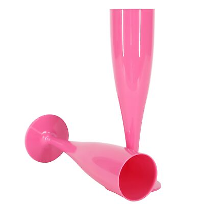 20 x Pink Prosecco Flutes 175ml Champagne Glasses Biodegradable Plastic Pack $22.55