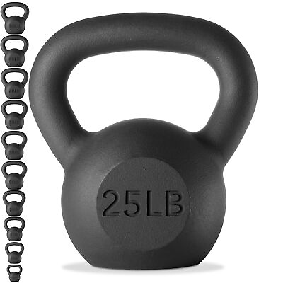 Cast Iron Kettlebell 5 lb to 50 Pounds for Weight Lifting Workout $99.99