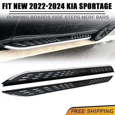 #ad 2Pcs Fits for KIA All New Sportage 2022 2024 Side Step Pedal Running Board Nerf $309.00
