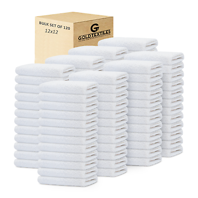 #ad Terry Cloth Rags Towels Set Cotton Blend Washcloth 12x12 in Towel Pack Of 60120 $44.99