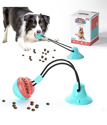 #ad Dog Chew Toys Suction Cup Tag Interactive Teething Boredom Teeth Cleaning Ball $6.99