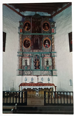 #ad San Miguel Church Interior Reredos Santa Fe New Mexico NM UNP Postcard c1969 $3.99