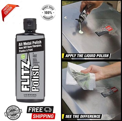 #ad Flitz Multi Purpose Polish and Cleaner Liquid for Metal Plastic Fiberglass... $10.99