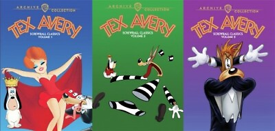#ad TEX AVERY SCREWBALL CLASSICS VOLUMES 1 2 3 New DVD Warner Archive Collection $59.97