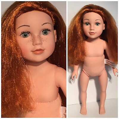 #ad JOURNEY GIRLS KELSEY DOLL Just Play Rooted Eyelashes Red Hair Freckles NUDE 18” $15.47