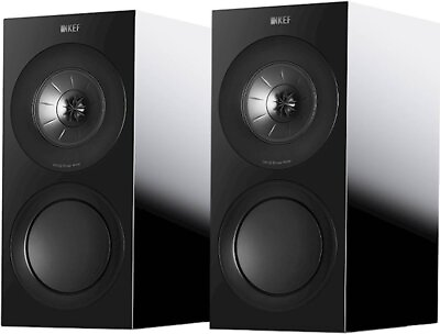#ad KEF R3 Series Passive 3 Way Bookshelf Speakers PAIR Black Gloss Used 2 $808.79