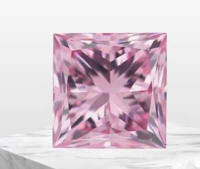 #ad 8ct CERTIFIED Natural Diamond princess pink Color Cut D Grade VVS1 Free Gift $320.00