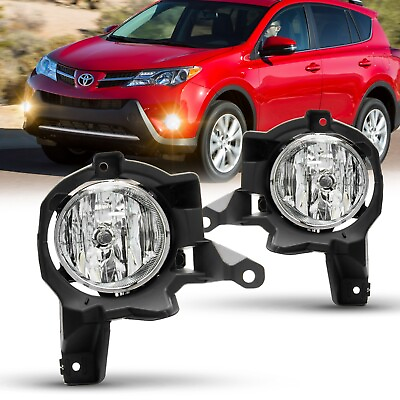 #ad Fits 2013 2015 Toyota RAV4 Clear Front Bumper Fog Lights Driving LampsSwitch $41.99