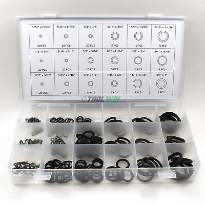 #ad #ad Universal Rubber O Ring Assortment Set Gasket Automotive Seal SAE Kit $11.94