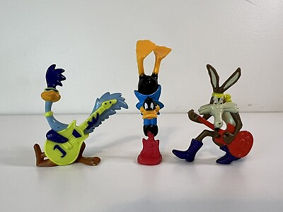 #ad Vintage Looney Tunes Figures Lot of 3 PVC Figurine Toy Rock Pepsi Mexico 1994 $21.99