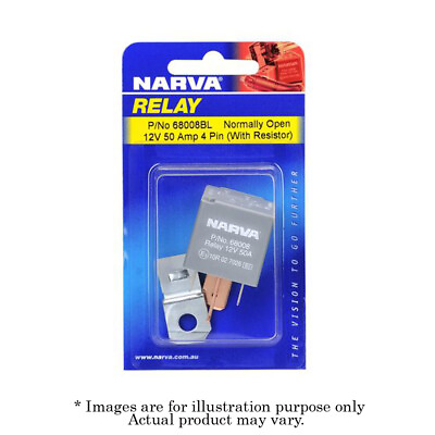 #ad New NARVA 12V Resistor Mini Silver Normally Open 50A 4 Pin Relay 68008BL AU $34.19