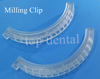 #ad 50 Pcs Dental Milling Clip Zirconia Disc Clips Porcelain Disk Clamps Clear Color $61.28