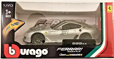 #ad Bburago 1:43 Ferrari Race amp; Play Light and Sound 599xx BBBR31119L599 $12.99