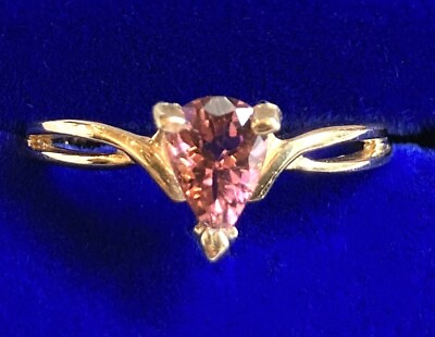 #ad Ladies Pink Tourmaline amp; Yellow Gold Ring $299.00