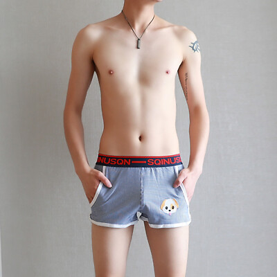 #ad ZONBAILON Men#x27;s Underwear Embroidered Puppy Cute Loose Breathable Arrow Pants $9.92