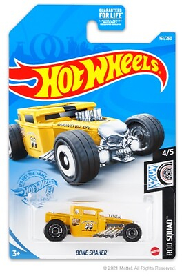 #ad Hot Wheels 2021 HW Rod Squad 4 5 Yellow quot;Mooneyesquot; Bone Shaker $2.36