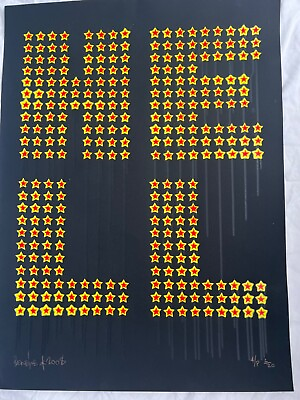 #ad BEN EINE HELL ARTIST PROOF Signed Yellow Print Rare 2008 GBP 600.00