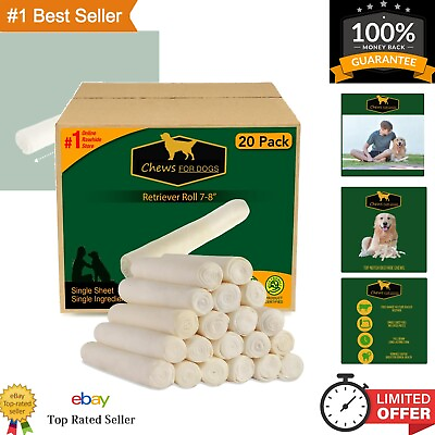 #ad 20 Pack of Retriever Rolls All Natural Dental Chews for Dogs Beef Flavor $45.22