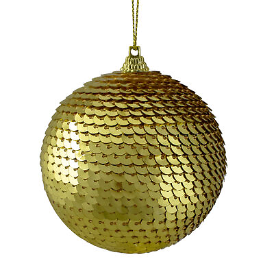 #ad Northlight Gold Sequin Shatterproof Ball Christmas Ornament 3quot; $6.99