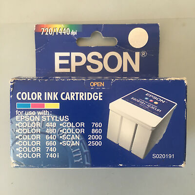 #ad Genuine EPSON Colour Ink Cartridge S020191 Stylus Color Scan EXPIRED 01 2002 NEW $10.97