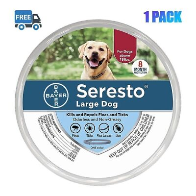 #ad Seresto Dog Flea and Tick Collar 8 Month Protection Large Dogs Above 18 POUNDS $21.59