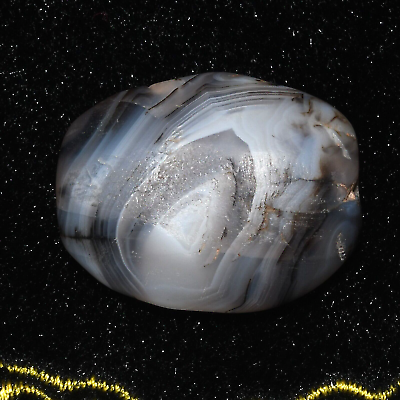 #ad Large Ancient Bactrian Banded Agate Stone Bead with Eye in Perfect Condition $300.00