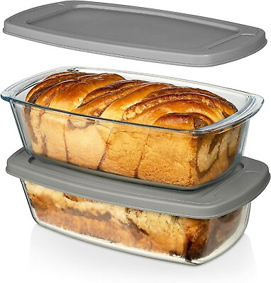 #ad Razab LARGE Superior Glass Loaf Pan with Lid 7.6 Cups 1800ML 1.9Qt $12.99