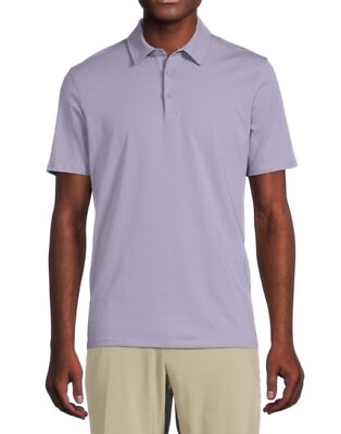 #ad NWT 2024 KENNETH COLE Solid Short Sleeve Polo Medium Light Purple Shirt $23.99