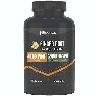 #ad #ad Ginger Root Capsules 4000mg 200 Pills Highest Potency Supplement HealthFare $26.99