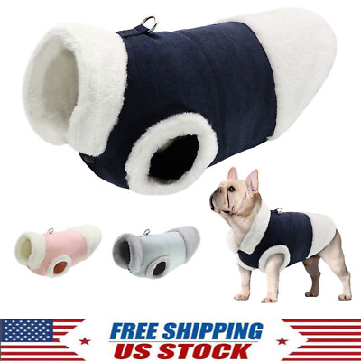 #ad Fleece Lined Winter Warm Coat Puppy Jacket Vest Small Dog for French Bulldog USA $15.95