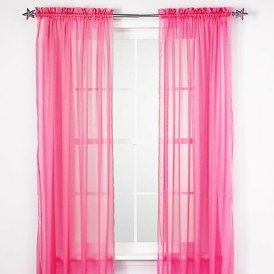 #ad 2 Piece Sheer voile Window Elegance Curtains drape treatment 63 84 length $7.23
