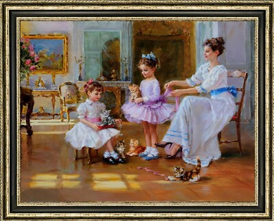 #ad Hand painted Oil Painting art impressionism ballet Small girl on canvas 30quot;X40quot; $588.00